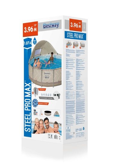 Picture of Steel Pro MAX™ 1/3.96m x 1.07m Pool Set With Canopy