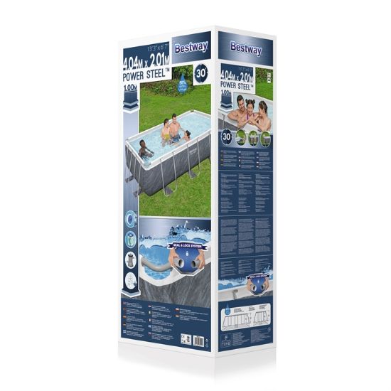 Picture of Power Steel® /4.04m x 2.01m x 1.00m Rectangular Pool Set