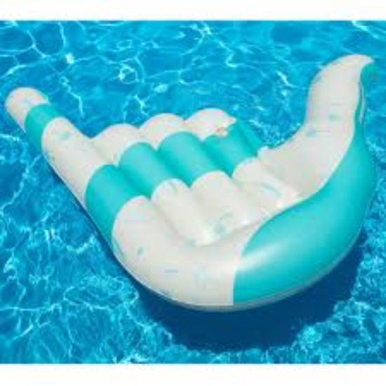 Picture of Swimline Hangloose Lounger Pool Inflatable Ride-On, Blue, White