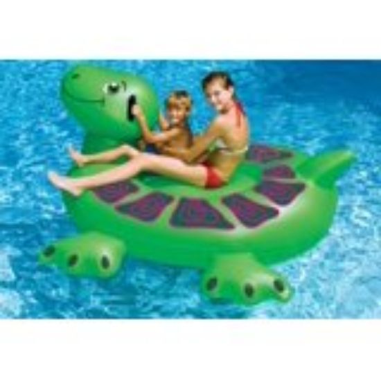 Picture of Swimline 90622 Swimming Pool Kids Inflatable Giant Rideable Turtle Float Toy 74"