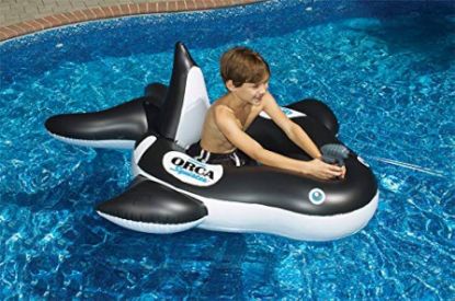 Picture of Swimline 90305 Orca Water Squirter Pool Float, Black/White