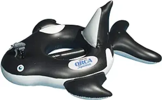 Picture of Swimline 90305 Orca Water Squirter Pool Float, Black/White