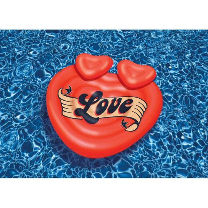 Picture of Swimline SW90556 Giant Inflatable Heart Lovers Island Swimming Pool Lounge Float