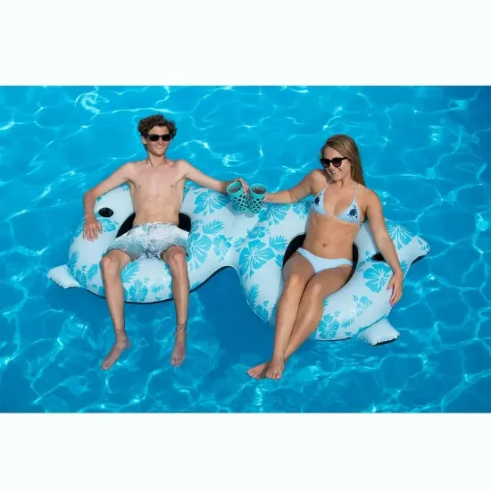 Picture of Swimline Inflatable Sunglasses Ride On Raft for Swimming Pool, Blue