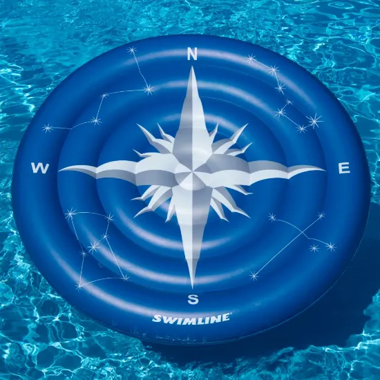 Picture of Swimline Compass Rose Glowing Inflatable Swimming Pool Toy Raft Ride On Float