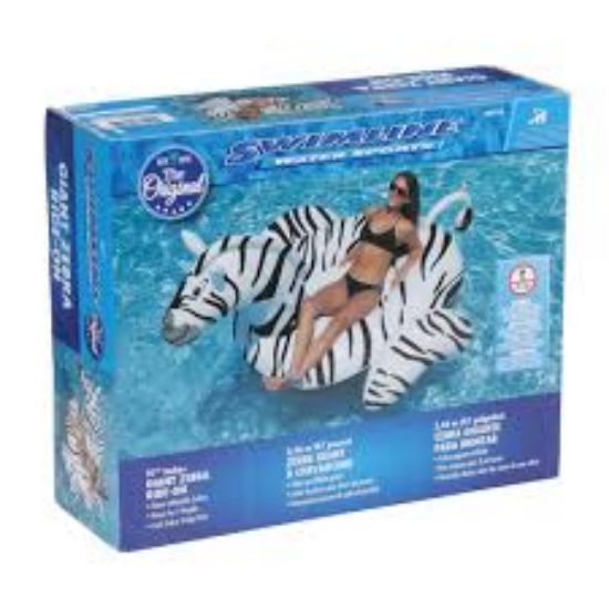 Picture of Giant Zebra Ride-On Pool Float  Swimline 90714