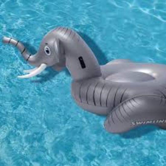 Picture of Swimline Giant Inflatable 73 Inch Elephant Ride-On Swimming Pool Float 