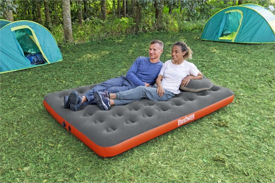 Picture of Bestway Roll & Relax Air Mattress Queen with Bag Pump 2.03 m x 1.52 m x 22 cm 67703