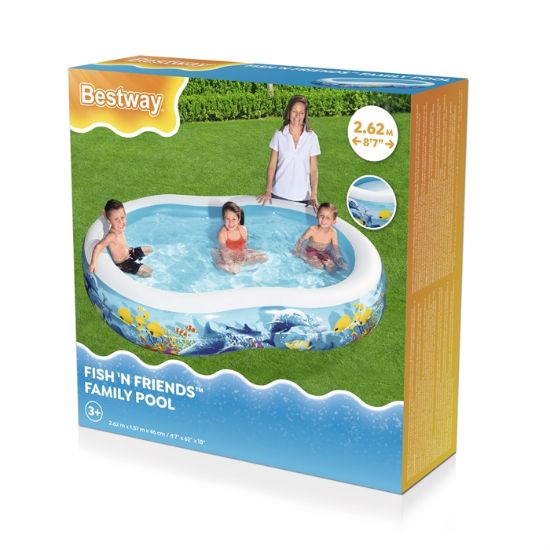 Picture of Bestway® Fish 'n Friends™ Inflatable Family Pool 2.62 m x 1.57 m x 46 cm