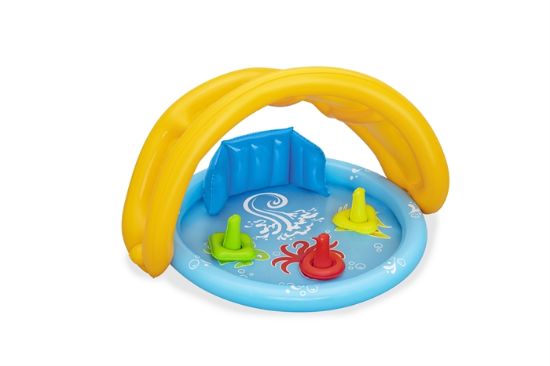 Picture of Bestway® Lil' SeaShapes™ Inflatable Baby Pool with Sunshade 1.12 m x 89 cm x 76 cm