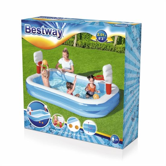 Picture of Bestway® 8'3" x 66" x 40"/2.51m x 1.68m x 1.02m Basketball Play Pool