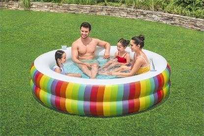 Picture of Bestway® Rainbow Dreams™ Round Inflatable Family Pool 2.06 m x 2.06 m x 51 cm