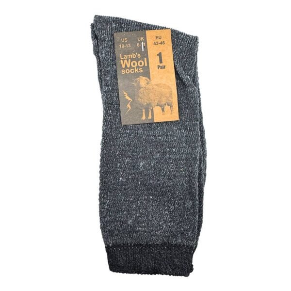 Lambs Wool Chunky Socks - Dark Grey