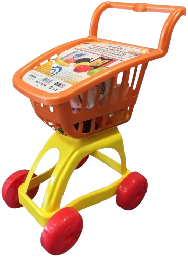 Shopping Cart with Pasta, Salt & Fruit