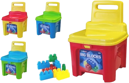 TRANSPARENT CHAIR WITH BRICKS