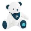 3700335254518_03 D&C - Plush Bear - Premium white with Bandana - 37cm - Paris Olympics 2024