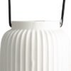Gusta - LED lantern white - Handy with on/off button - Modern design - Lantern - ø12 x 15.5 cm
