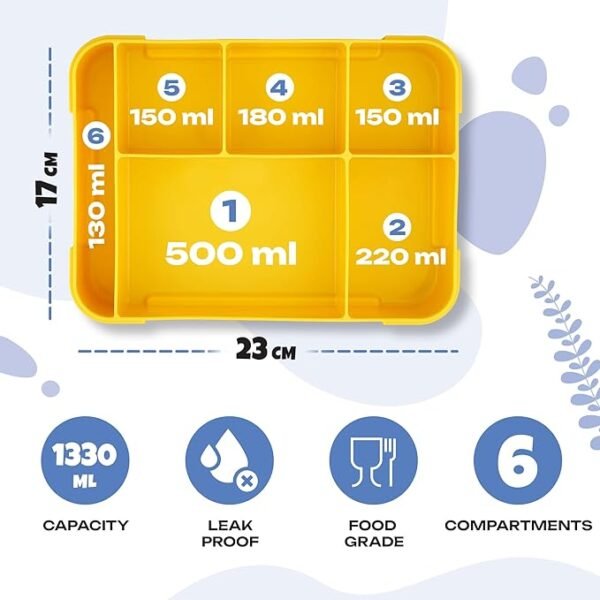 LUNCHHERO Bento Lunch Box for Kids