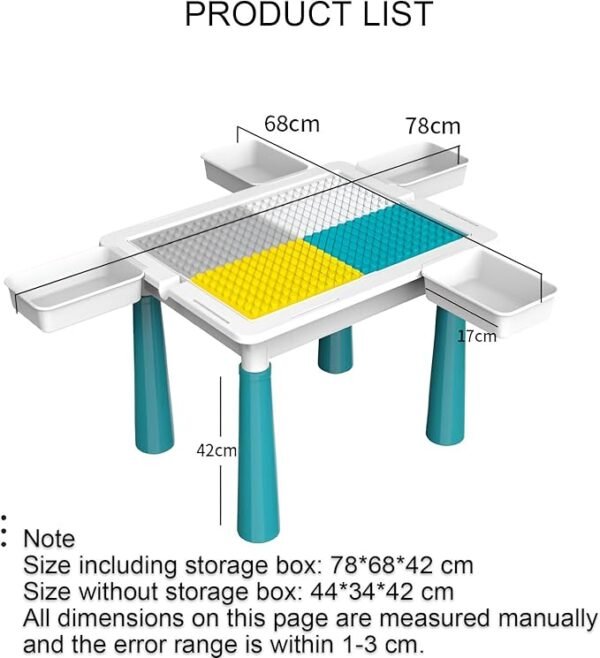 Study Table Desk Kids Activity 101Pcs Building Block Set