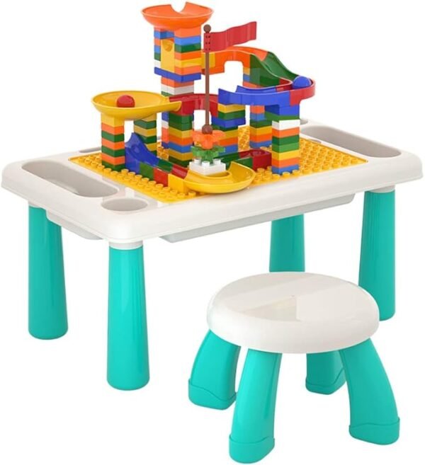 Multifunctional Construction Table 6 in 1 Activity Kids Table and Chair Set
