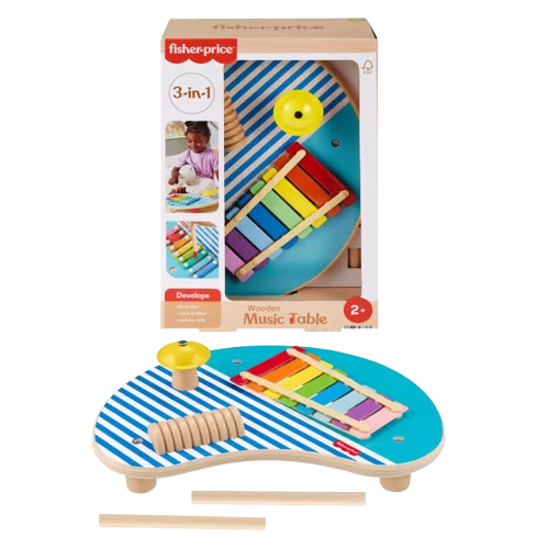 image-removebg-preview (72) Fisher-Price Wooden Musical Table With Percussion Instrument Toys, 3 Wood Pieces